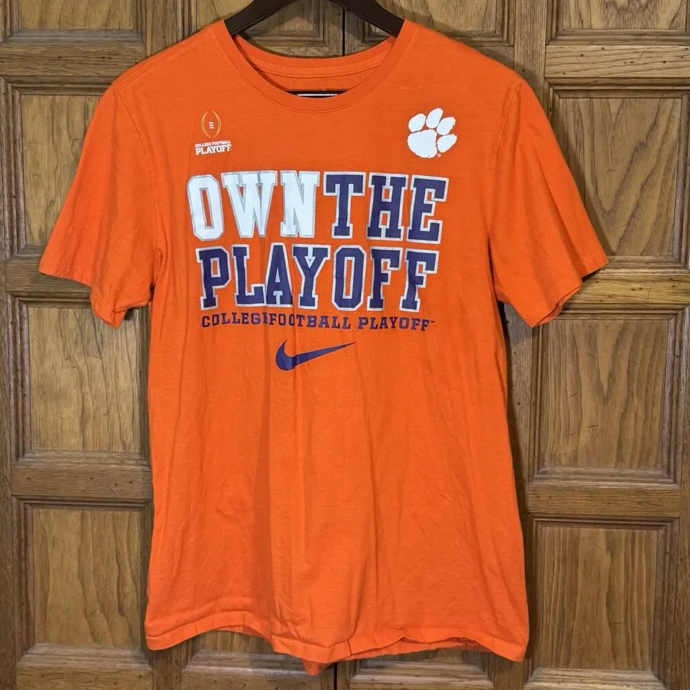 Clemson Tigers College Football Playoff T-Shirt Own The Playoff Large Orange